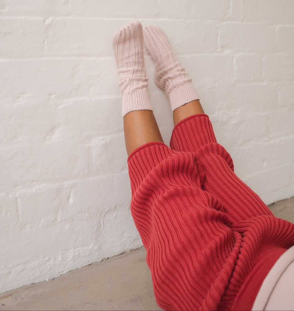 US stockist of Illoura the Label's Chilli Essential Ribbed Knit 3/4 pants.  