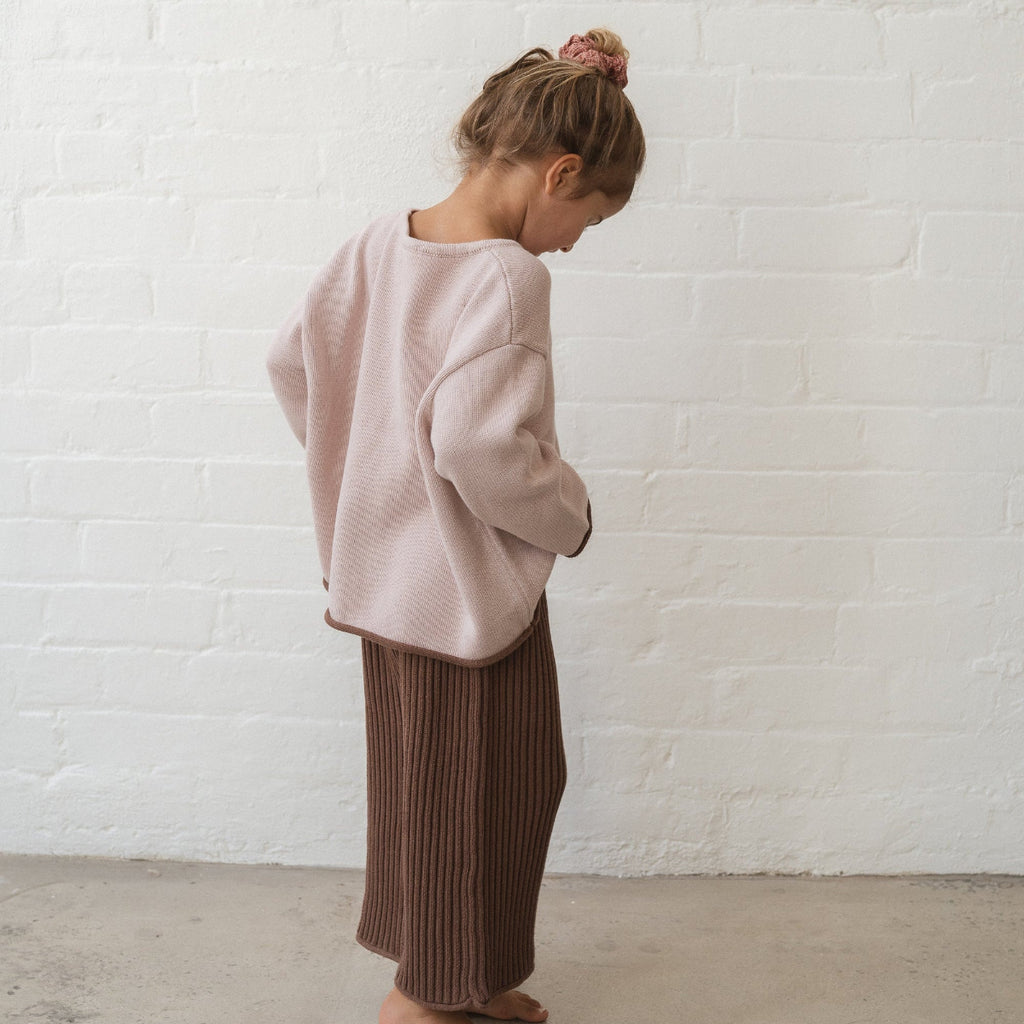 US stockist of Illoura the Label's Cocoa Essential Ribbed Knit 3/4 pants