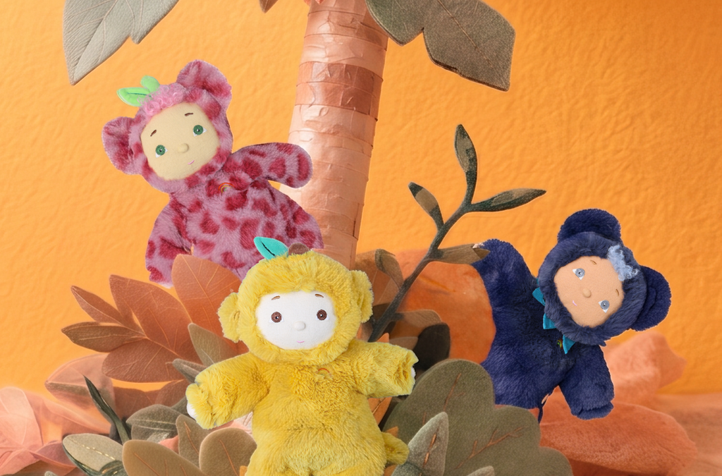 US stockist of Dinkum Dolls by Olli Ella Mango Monkey Cozy Dinkum Doll