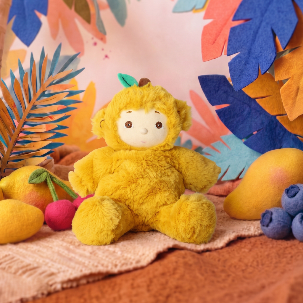 US stockist of Dinkum Dolls by Olli Ella Mango Monkey Cozy Dinkum Doll
