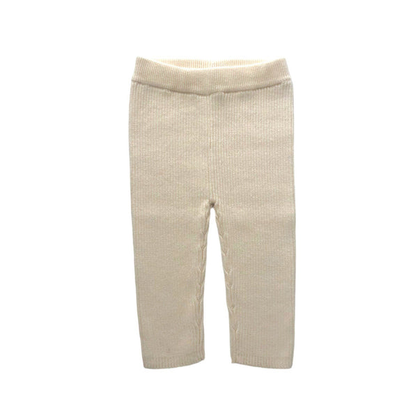 US stockist of Belle & Sun's gender neutral ribbed leggings in Natural