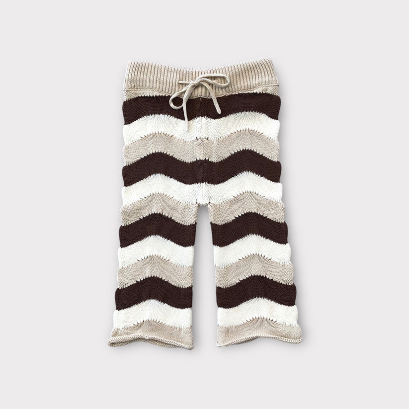 US stockist of Belle & Sun's Wave knit pants in Earth.