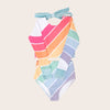US stockist of Saint Ida's Playa del Rey Rainbow Two Piece long sleeve Swimsuit