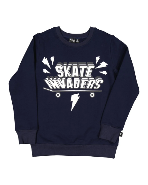US stockist of Radicool Kids Skate Invaders Crew Sweatshirt