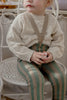 US stockist of Silly Silas' Dreamy Pastels Footless cotton tights in Matcha x Peanut Striped