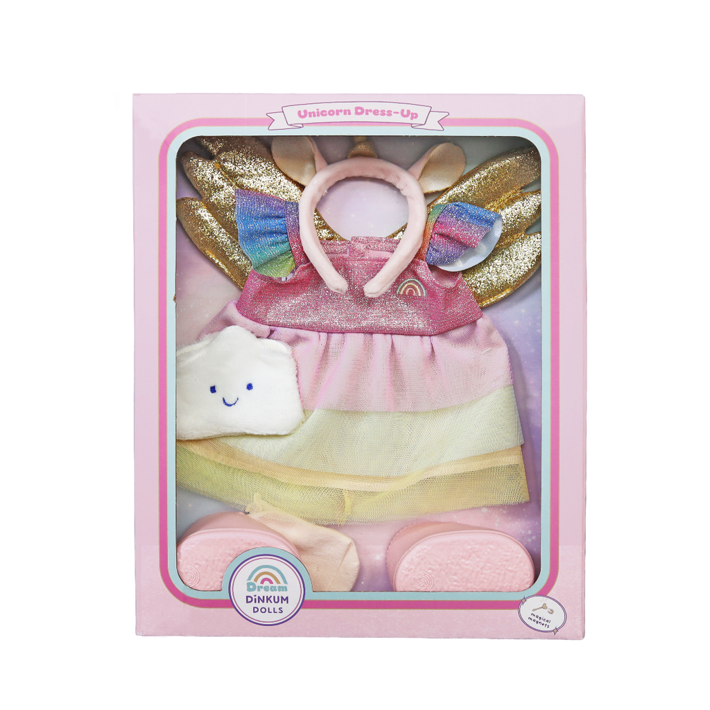 US stockist of Olli Ella's Unicorn Outfit set for Dinkum Dolls
