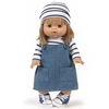 US stockist of Minikane's 3pc Nelly Dungaree Set in Navy Striped