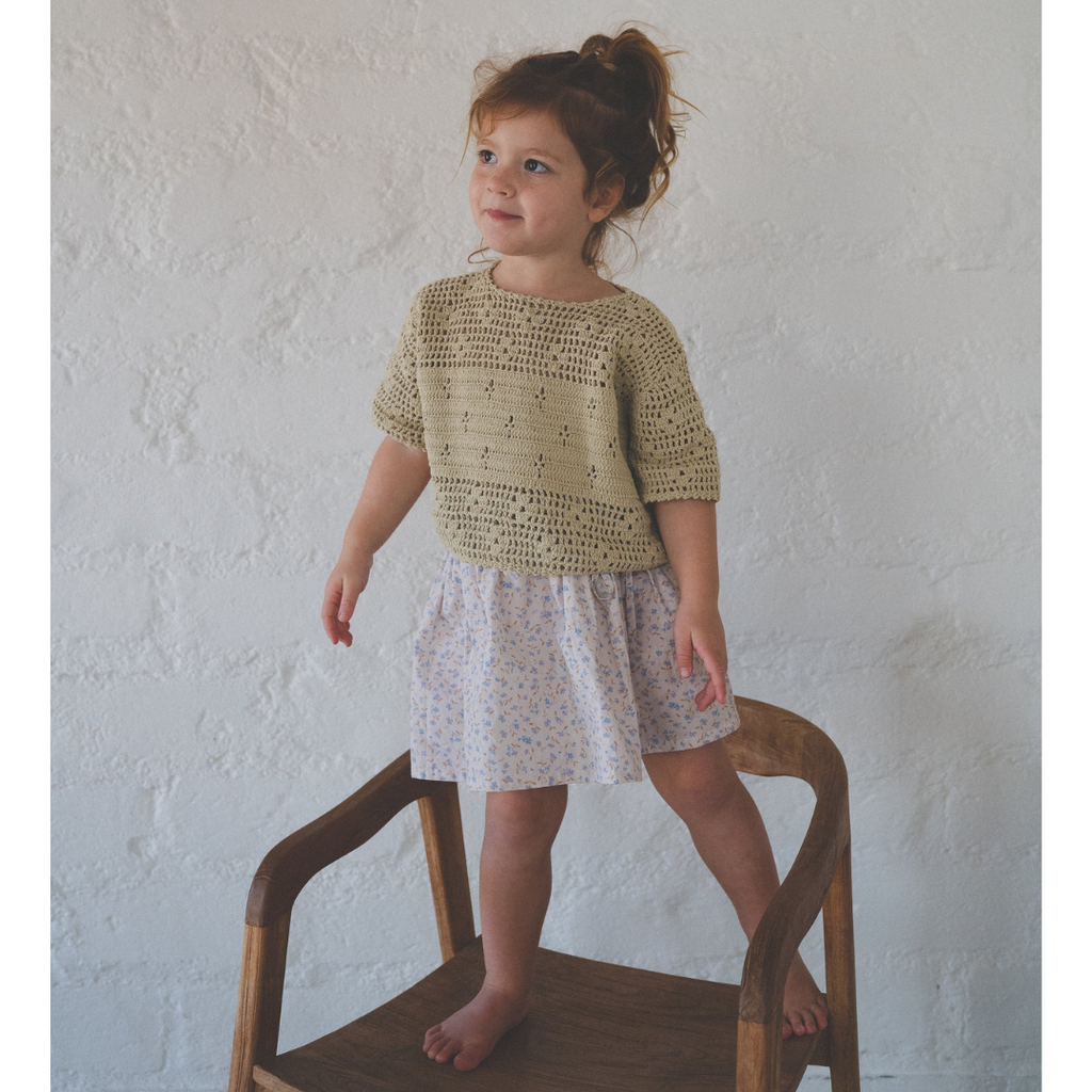 US stockist of Illoura the Label's Lenni Skirt in Indigo Bloom