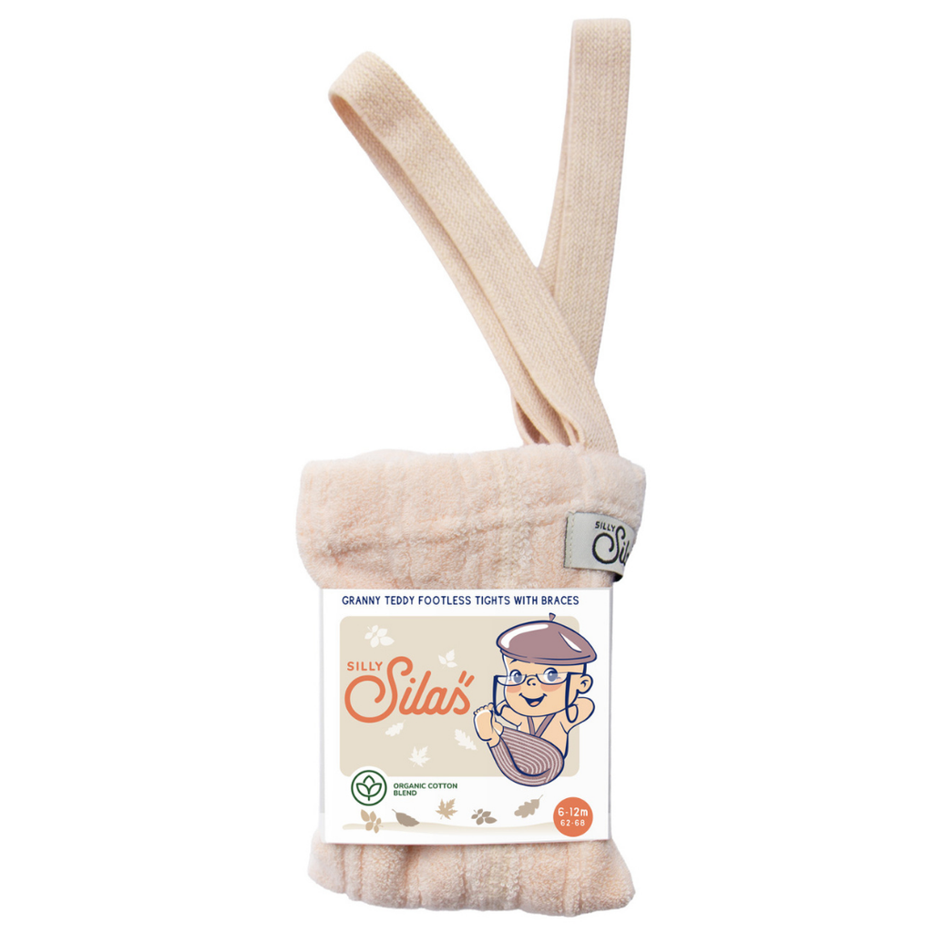 US stockist of Silly Silas' Silky Peach Granny Teddy Footless Tights