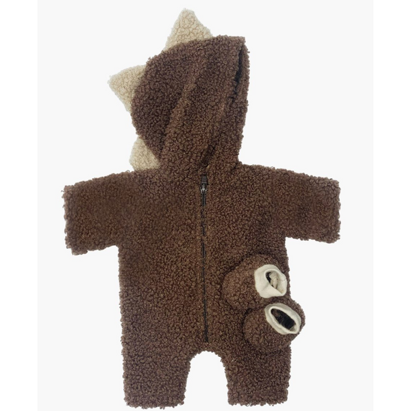 US stockist of Minikane's Chocolate dino jumpsuit with slippers