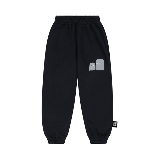 US stockist of Little Man Happy's Mini Boo Black Jogging pants