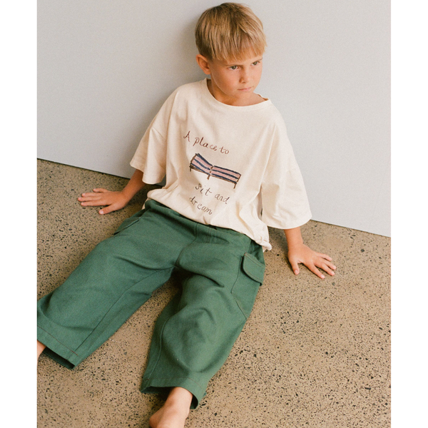 US stockist of Illoura the Label's Bottle Green Twill Pants