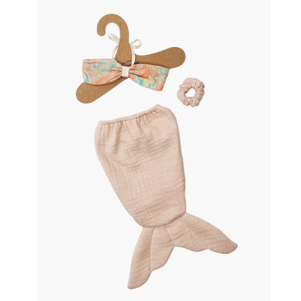 US stockist of Minikane's 3pc Mermaid Set for 34cm dolls in Pink/Aquarius
