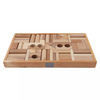 US stockist of Wooden Story's 54pc wooden natural blocks in tray