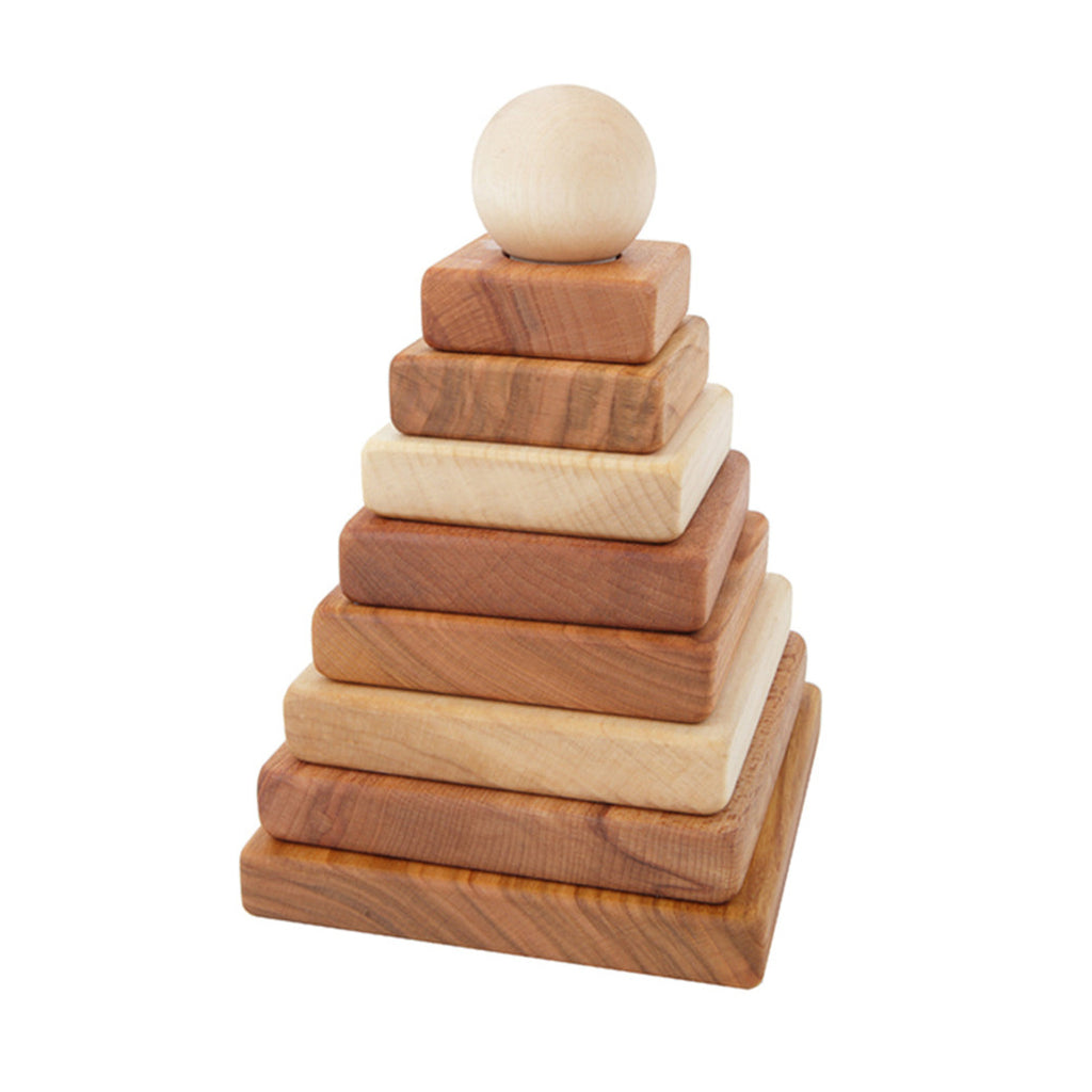 US stockist of Wooden Story's Natural Wooden Pyramid Stacket