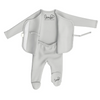 Stockist of Bonsie's organic cotton footed romper in Mist