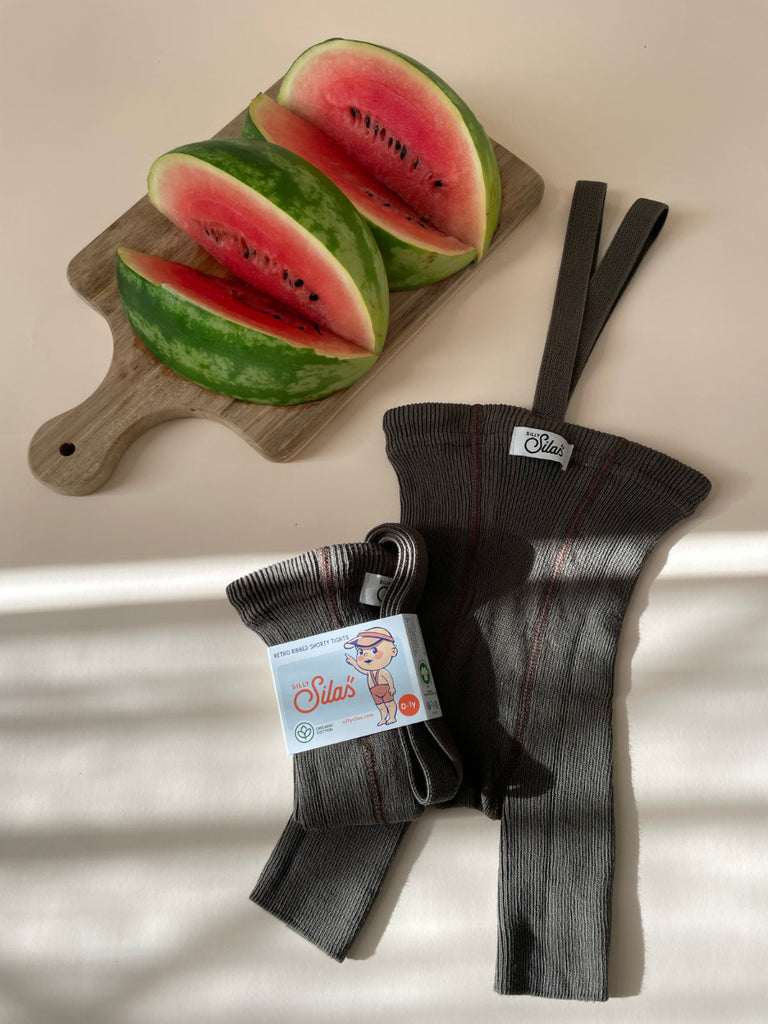 US stockist of Silly Silas'  Shorty Seaweed Brown Tights