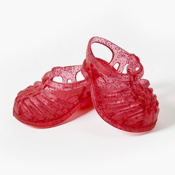 US stockist of Minikane's Cherry Glitter Sun Beach Sandals for dolls