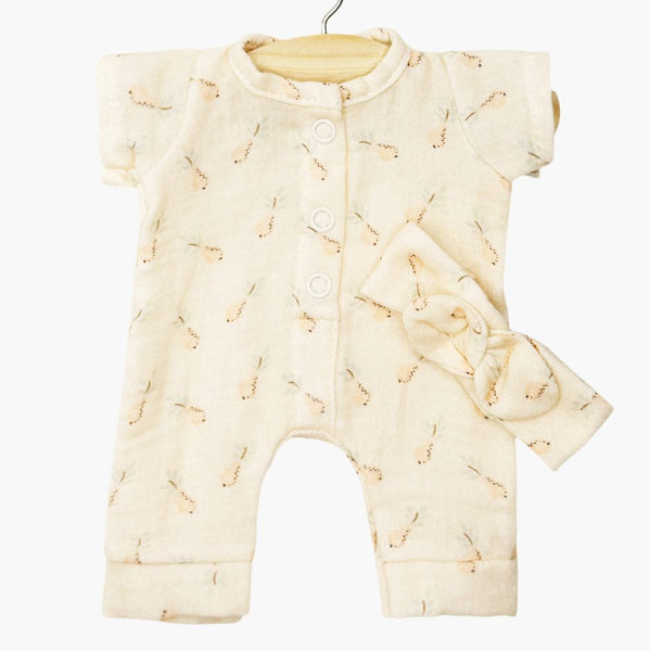 US stockist of Minikane's Babies Lili romper with matching headband in the "Helene" print