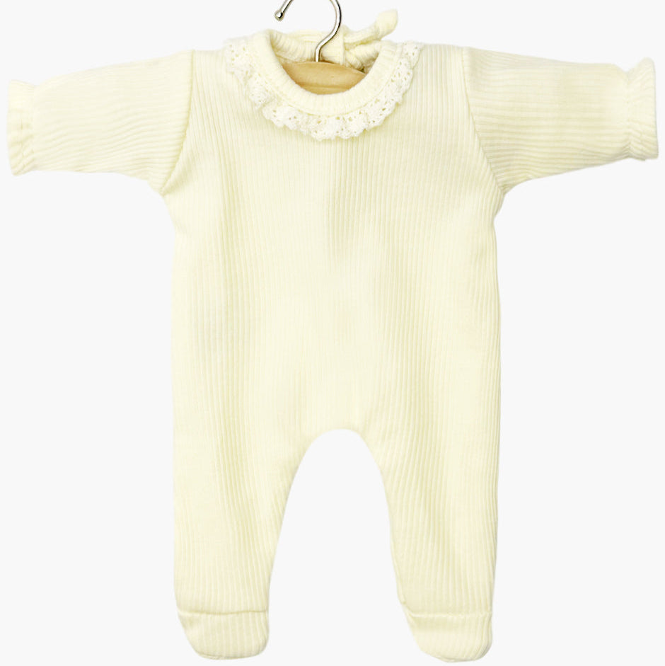 US stockist of Minikane's Pastel Yellow Babies doll Camille sleepsuit