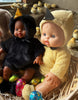 US stockist of Minikane's P'tit Deguiz yellow terry 3pc yellow terry duck costume for gordis dolls
