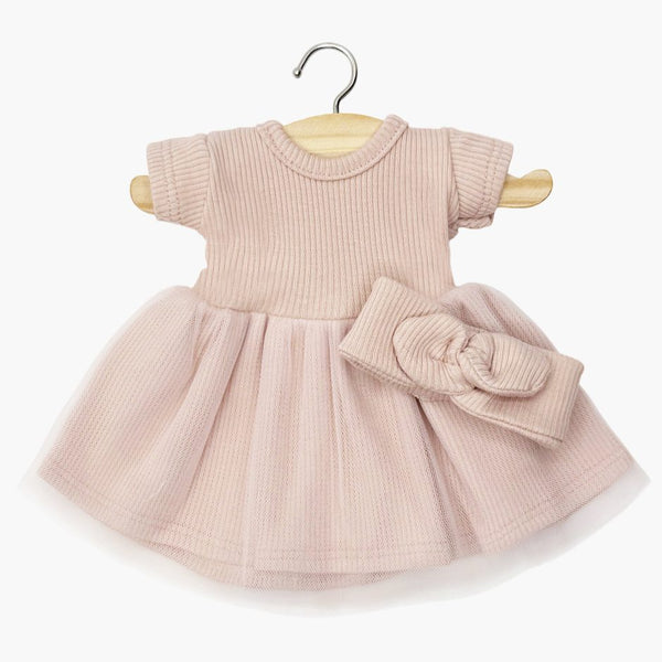 US stockist of Minikane's Babies Petal Pink 2 piece Rosana tutu dress with matching headband.