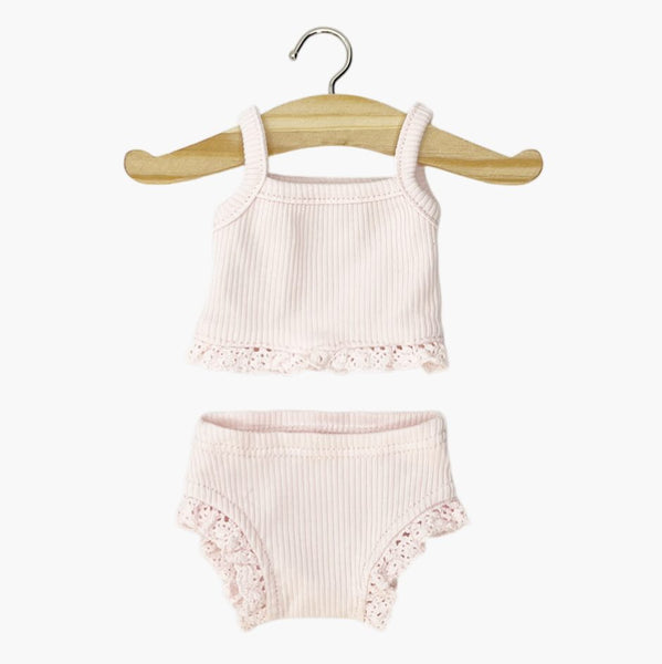 US stockist of Minikane's Little Basics underwear set for folls in Pastel Pink