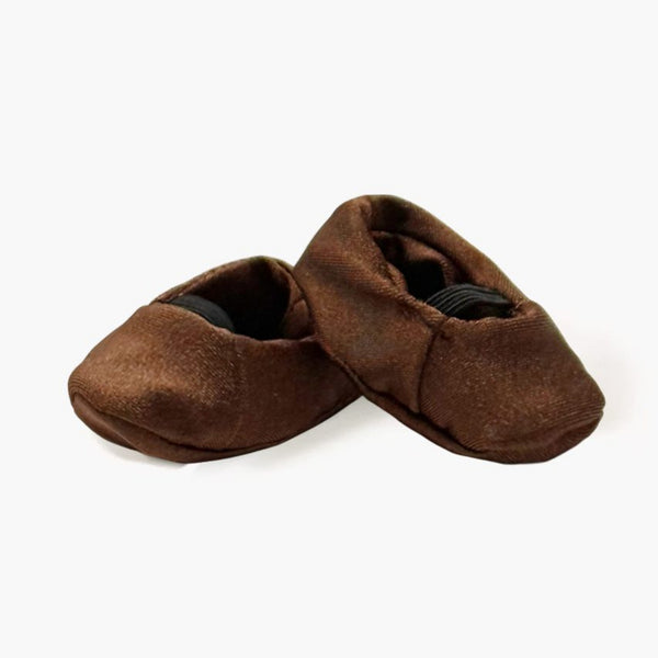 US stockist of Minikane's Chocolate lycra ballerina slippers for dolls