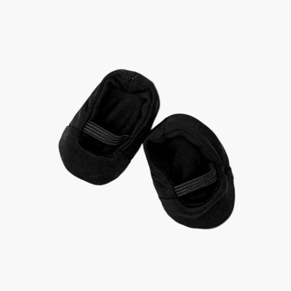 US stockist of Minikane's black lycra ballerina slippers for dolls