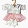 US of Minikane's P'tits deguiz Roller Party outfit with white roller skates
