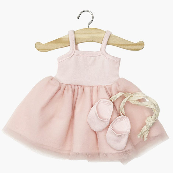 US stockist of Minikane's Pale Pink Rosella tutu with matching lace up ballet shoes
