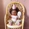 US stockist of Minikane's Les P'tits Deguiz Petal Pink happy birthday set for dolls