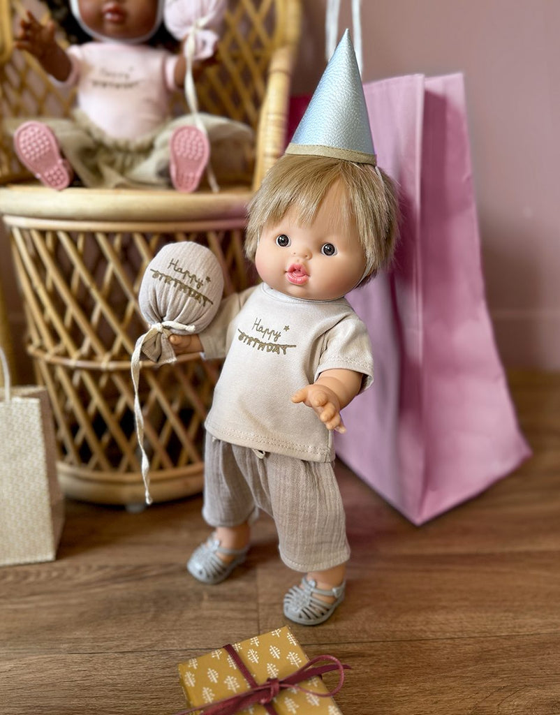 US stockist of Minikane's "Happy Birthday" Boy doll set