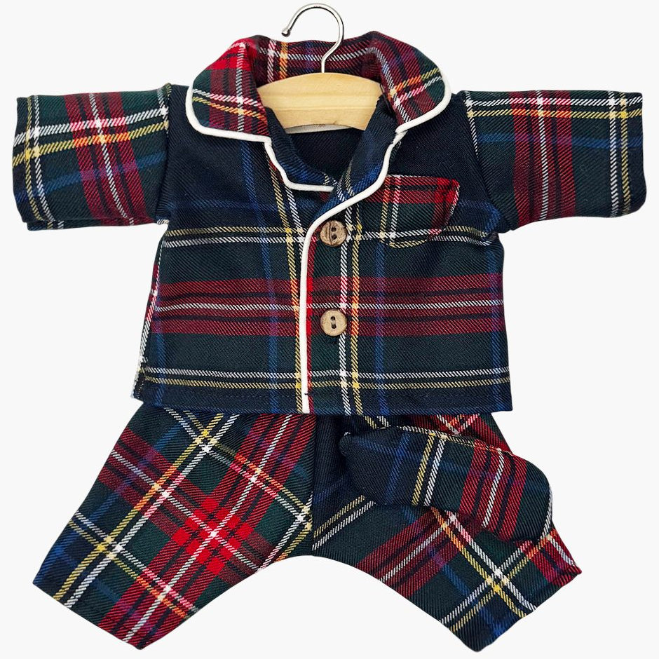 US stockist of Minikane's Navy tartan Eden PJ set