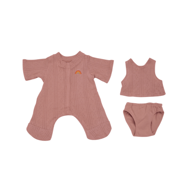 US stockist of Olli Ella's Pointelle PJ Set in Rose