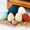US stockist of Tara Treasures set of 7 felt Poultry eggs