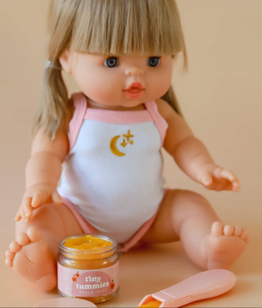US stockist of Tiny Harlow's Peach Jelly Jar and Magic Spoon Set