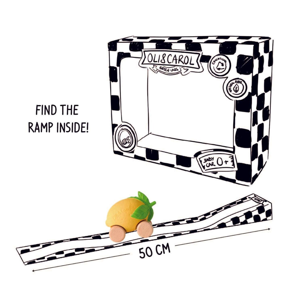 US stockist of Oli & Carol's Lou the Lemon Baby Car Toy