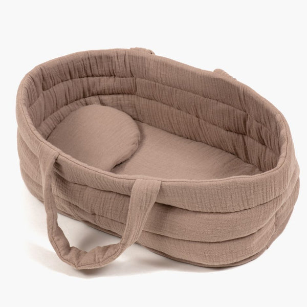 US stockist of Minikane's "Mocha" doll bassinet/Moses basket