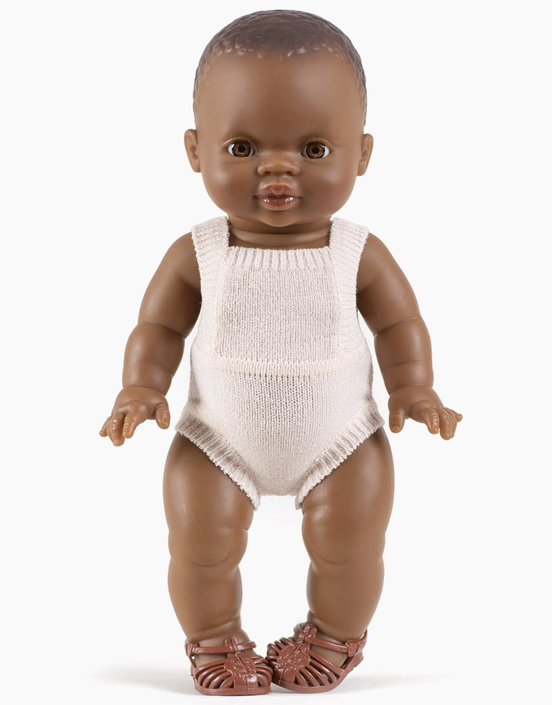 US stockist of Minikane's Lou knit romper in Baby Pink