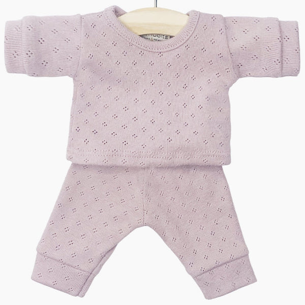 US stockist of Minikane's Morgan PJ set in Dotted Light Orchid Pink