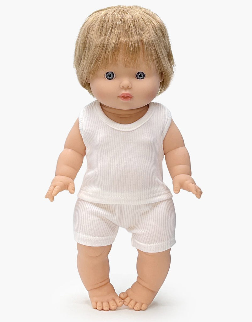 US stockist of Minkane's White Marcel Underwear set for dolls