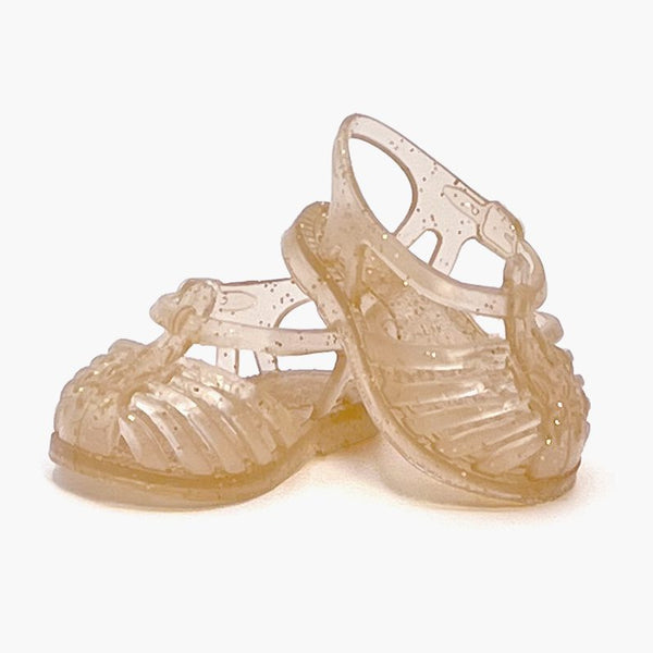 US stockist of Minikane's Crepe Glitter sun sandals for dolls