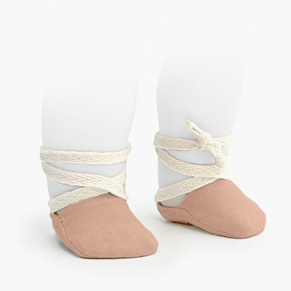 US stockist of Minikane's Brown Sugar jersey lace up ballet shoes for dolls