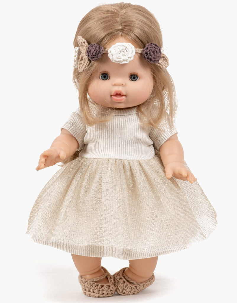 US stockist of Minikane's  Short Gold Sleeve tutu dress