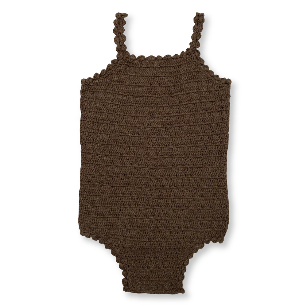 US stockist of Grown Clothing's hand crocheted Mud romper