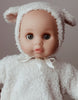 US stockist of Minikane's 10.2" Celestine Dreamy baby doll dressed in her white lamb outfit