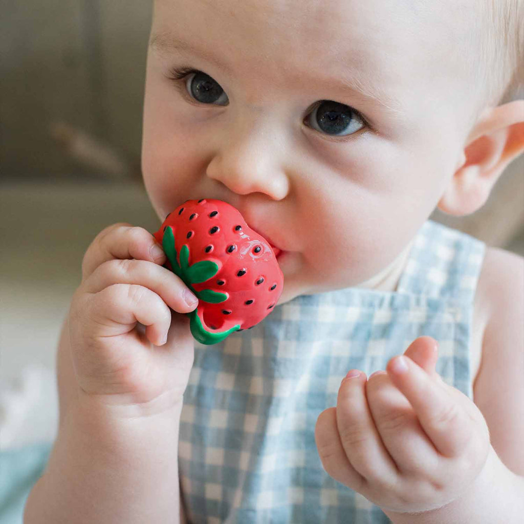 US stockist of Oli & Carol's Sweetie the Strawberry mini teether