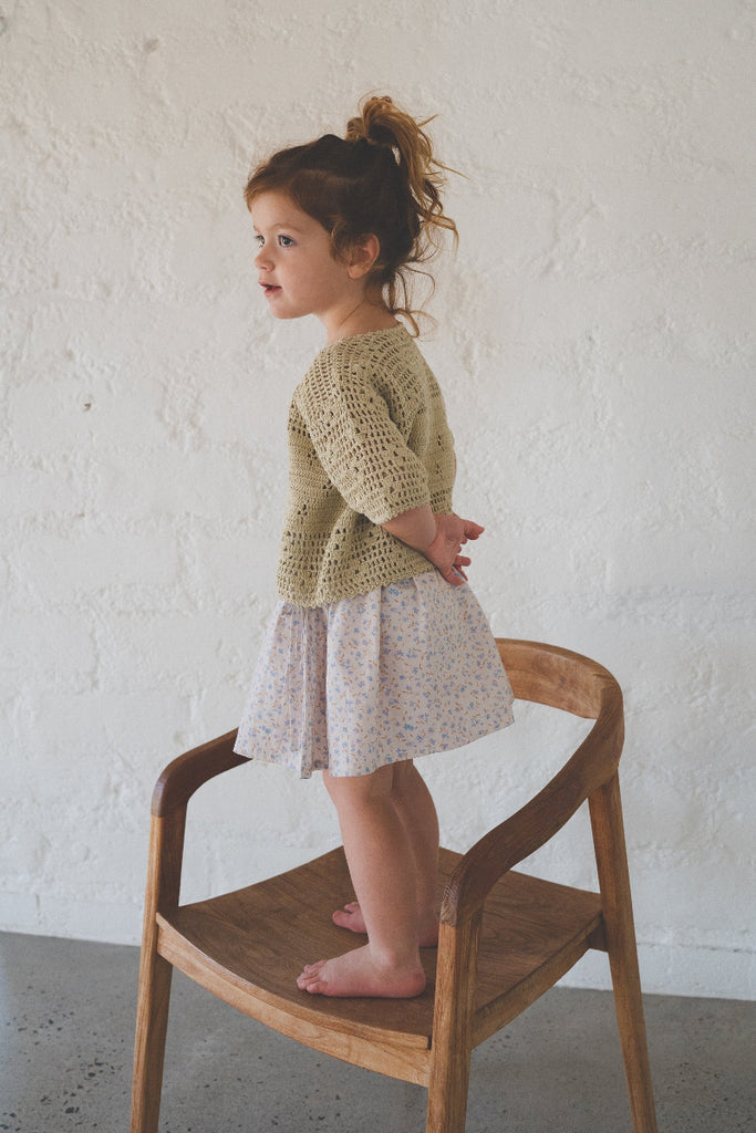 US stockist of Illoura the Label's Lenni Skirt in Indigo Bloom