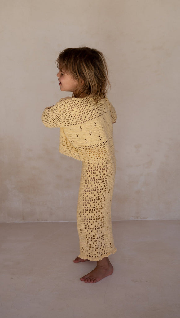 US stockist of Illoura the Label's Butter Filet Crochet Crop 